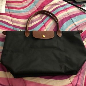 Like New Large black Longchamp Le pliage